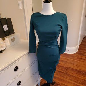 Artelier teal ruched dress